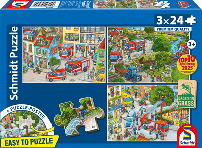 Schmidt Spiele Brandweer, 3x24 stukjes