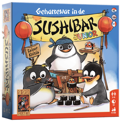 999 Games Geharrewar in de Sushibar Junior (5+) – dobbelspel – 999 Games