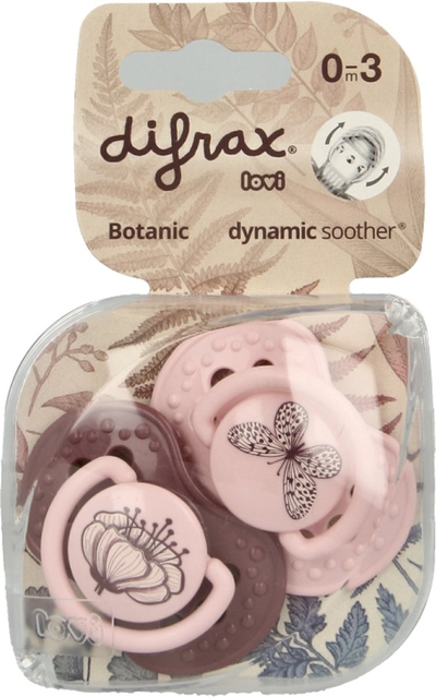 Difrax Lovi fopspeen botanic 0-3 maanden 1 stuks