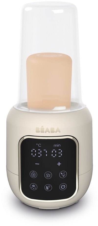 Béaba Multi Milk Flessenwarmer – 5-in-1 – Au Bain-Marie, Stoom, Steriliseren, Ontdooien & Babyvoeding – Touchscreen – Ecru/Clay