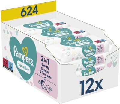 Pampers Sensitive billendoekjes - 624 stuks