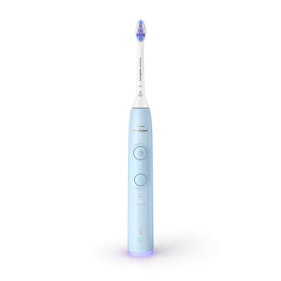 Philips Sonicare 6100 series - Elektrische Tandenborstel – Lichtblauw - Sensitive opzetborstel - Gevoelige tanden - HX7406/01