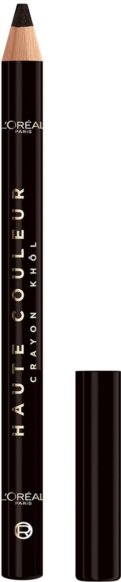 L'Oréal Paris Haute Couleur Crayon Khol Eyeliner - Brun Leather - Intense kleur en definitie - Romige textuur met sheaboter