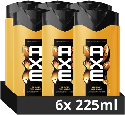 Axe Fine Fragrance Collection Black Vanilla douchegel - 6 x 225 ml