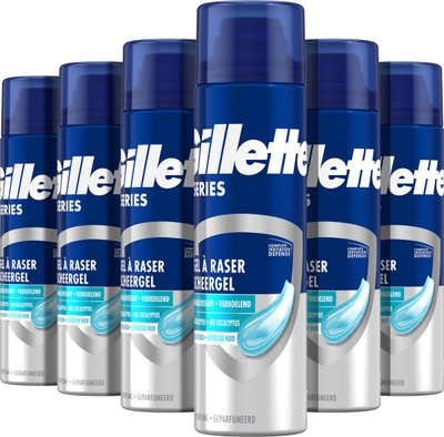 Gillette Series Verkoelende Scheergel - Met Eucalyptus  6 x 200ml
