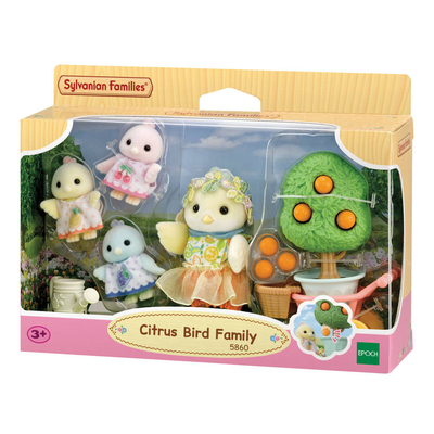 Sylvanian Families 5860 Familie Citroenvogel- fluweelzachte speelfiguren voor in poppenhuis