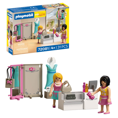 PLAYMOBIL MyLife Fashion Boutique | 2 figuren met paspop en toonbank | Stimuleert creativiteit | Kinderspeelgoed voor kinderen vanaf 4 jaar | 72081