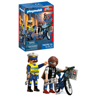 Playmobil 72076, Politieagent en crimineel, Actie/avontuur, 4 jaar, Meerkleurig, Kunststof
