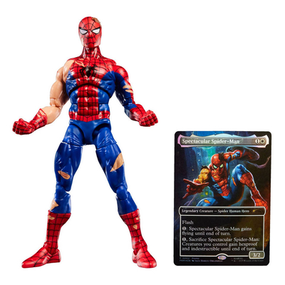 Hasbro Marvel Legends Magic: The Gathering Action Figure Battle-Damaged Spider-Man (plus Exclusive Foil Card) 15 cm Action Figuur
