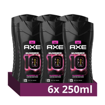 Axe Number 10 FIFA Limited Edition 3-in-1 douchegel - 6 x 250 ml