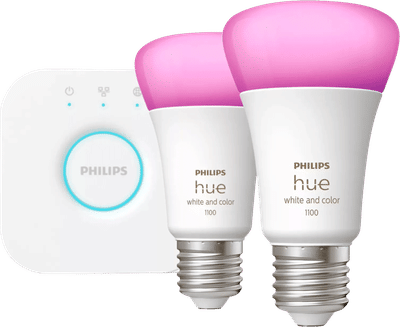 Philips Hue White and Color Starter Pack met 2 lampen + Bridge