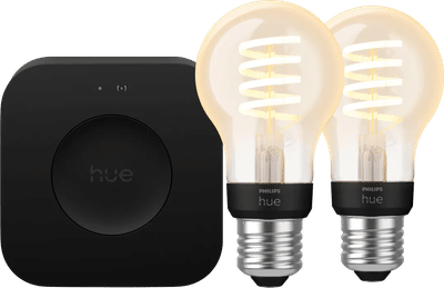 Philips Hue Filament White Ambiance Standaard Duo Pack + Bridge Pro
