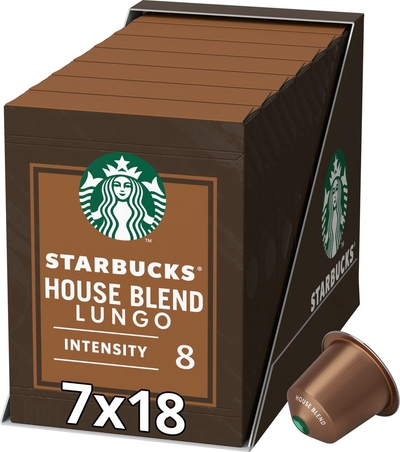 Starbucks by Nespresso capsules House Blend - 7 doosjes x 18 koffiecups 