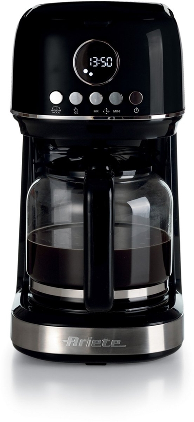 Ariete 1396 Moderna - Filter Koffiezetapparaat- LCD display - 1.5 liter - Timer - zwart