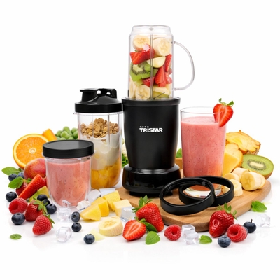 Tristar BL-4486 Smoothie Maker - Blender - 350W Vermogen - 0.5 Liter - Incl. 3 Drinkbekers - Vaatwasserbestendig