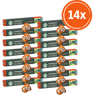 Starbucks Nespresso Colombia capsules 14-pack Nespresso compatible koffiecups 14 stuks