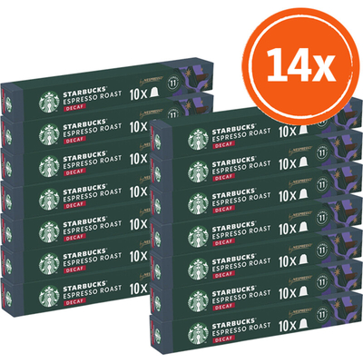 Starbucks Nespresso decaf espresso roast 14-pck Nespresso compatible koffiecups 14 stuks