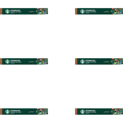 Starbucks Nespresso house blend lungo caps 6-pack Nespresso compatible koffiecups 6 stuks