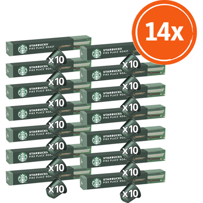 Starbucks Nespresso pike place lungo caps 14-pack Nespresso compatible koffiecups 14 stuks