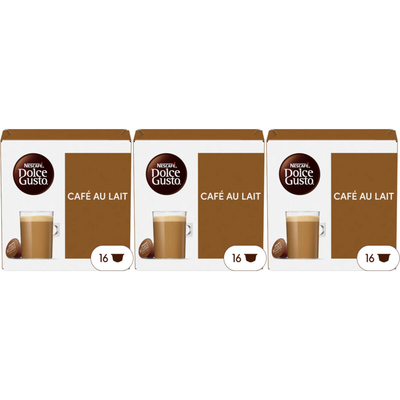 Nescafé Dolce Gusto Cafe au lait capsules 3-pack Dolce Gusto compatible koffiecups 3 stuks