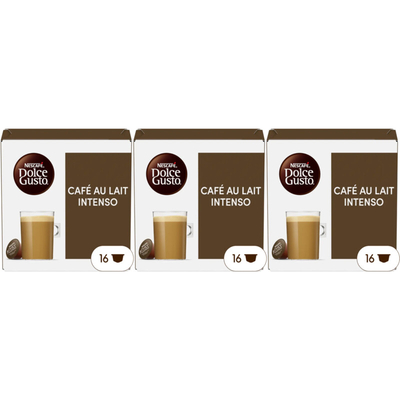 Nescafé Dolce Gusto Cafe au lait intenso capsules 3-pack Dolce Gusto compatible koffiecups 3 stuks