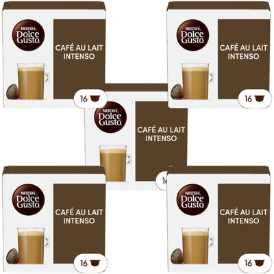 Nescafé Dolce Gusto Cafe au lait intenso capsules 5-pack Dolce Gusto compatible koffiecups 5 stuks