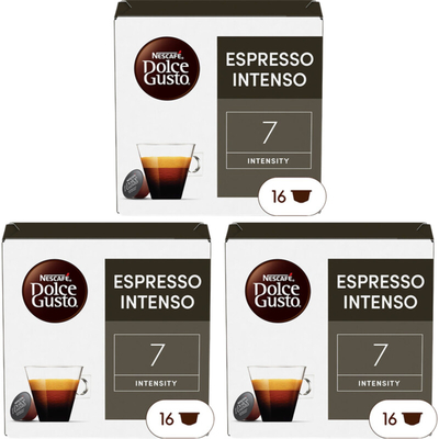 Nescafé Dolce Gusto Espresso intenso capsules 3-pack Dolce Gusto compatible koffiecups 3 stuks