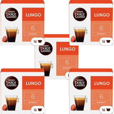 Nescafé Dolce Gusto Lungo capsules 5-pack Dolce Gusto compatible koffiecups 5 stuks