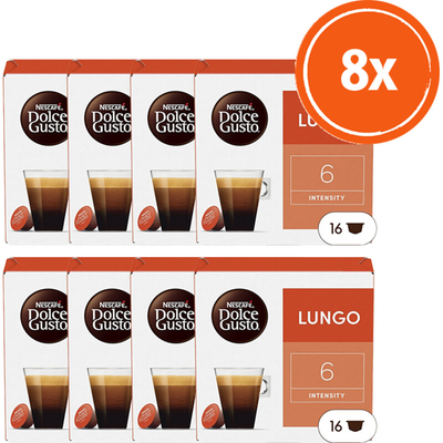 Nescafé Dolce Gusto Lungo capsules 8-pack Dolce Gusto compatible koffiecups 8 stuks