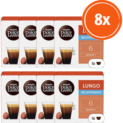 Nescafé Dolce Gusto Lungo decaffeinato capsules 8-pack Dolce Gusto compatible koffiecups 8 stuks