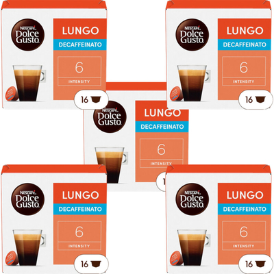 Nescafé Dolce Gusto Lungo decaffeinato capsules 5-pack Dolce Gusto compatible koffiecups 5 stuks