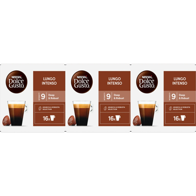 Nescafé Dolce Gusto Lungo intenso capsules 3-pack Dolce Gusto compatible koffiecups 3 stuks