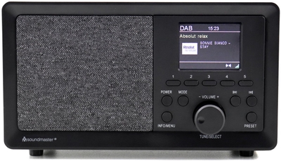Soundmaster DAB 350SW - DAB+/FM-radio met dimbaar 2,4” kleurendisplay en voorkeuzezender, USB, hoorboekfunctie, klok en wekker