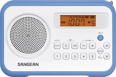 Sangean Traveller 180 - PR-D18 - Draagbare radio met batterijlader, AM/FM - Wit/Blauw