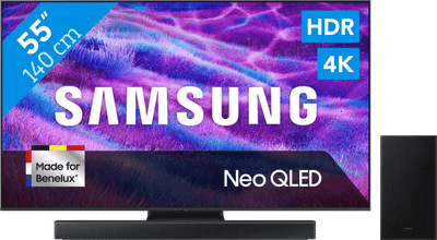Samsung 55" Neo QLED QN82F 4K (2025) + Samsung HW-B66CF Zwart