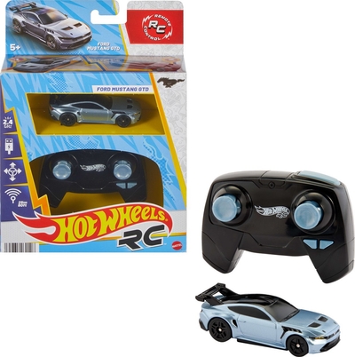 Hot Wheels Skate RC 1:64 Scale Ford Mustang GTD Vehicle, Vingerskateboardset, 5 jaar, Batterijen vereist