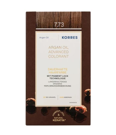 KORRES Arganolie geavanceerde haarkleuring / Golden Moca 7.73 Haarkleur 1 st