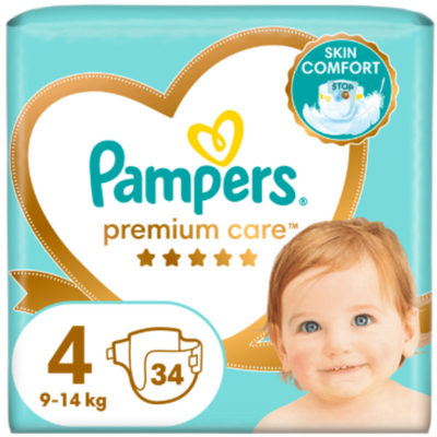 Pampers Premium Care  luiers maat 4 - 34 stuks