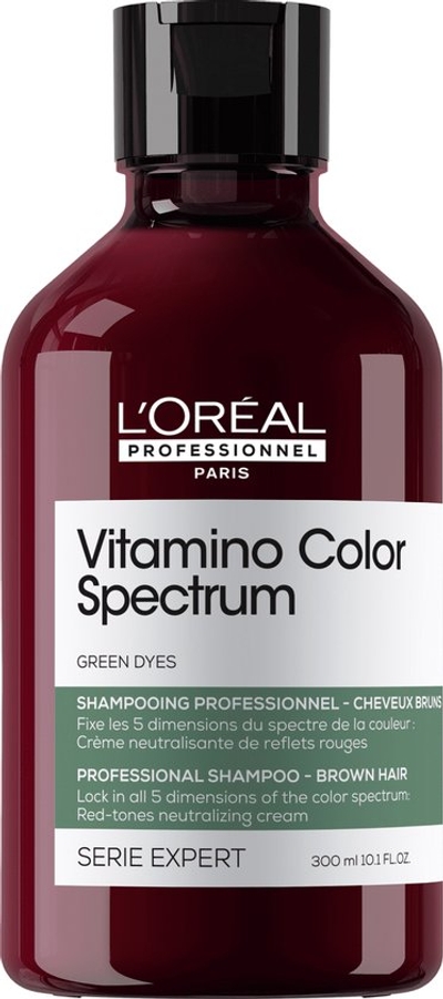 L’Oréal Professionnel Vitamino Color Spectrum Groene Shampoo - Neutraliseert rode ondertonen - Voor donkerbruin haar - 300 ml