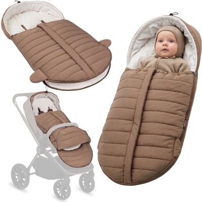 Lionelo Oli – Universele Voetenzak voor Kinderwagen & Buggy – 2in1 voor Reiswieg en Wandelwagen – 101x45 cm, verkort 80x45 cm – Warm tot −20°C – Waterafstotend + UV-filter – openingen voor 5-puntsgordel – Dubbele Rits – Wasbaar 30°C – Footmuff
