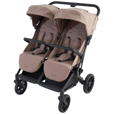Prénatal Duo Buggy Emma -Tweeling buggy - Onderweg - Tot 22 kg per zitje - Zand