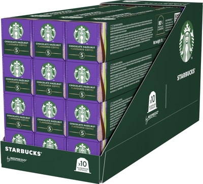 Starbucks by Nespresso capsules Chocolate Hazelnut - 10 koffiecups x 12 doosjes