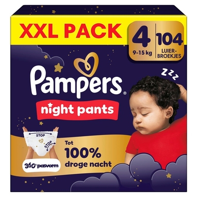 Pampers Baby Dry Night Pants  luierbroekjes maat 4 - 104 stuks