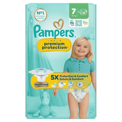Pampers Premium Protection  luiers maat 7 - 17 stuks