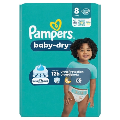 Pampers Baby Dry  luiers maat 8 - 19 stuks