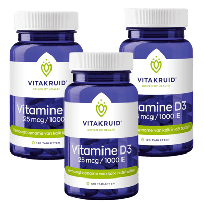 Vitakruid Vitamine D3 25 Mcg 3 X 120 Tabletten