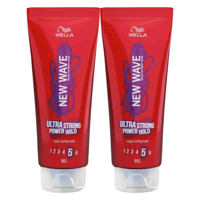 2x Wella New Wave Ultra Strong Power Hold Haargel 200 ml