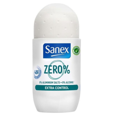 6x Sanex Deoroller Zero% Extra Control 48H 50 ml