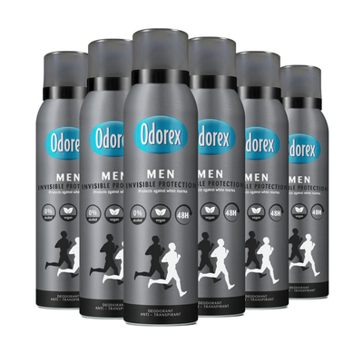 6x Odorex Deodorant Spray For Men Invisible Protection 150 ml
