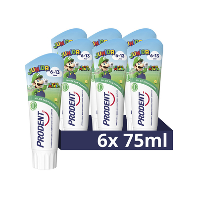 6x Prodent Tandpasta Super Mario 6-13 jaar 75 ml